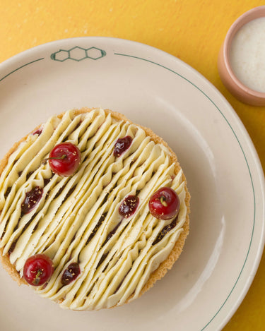 Cherry Bomb Ghevar Tart
