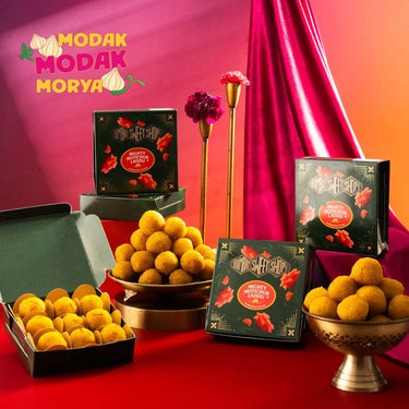 Mighty Motichur Laddu - Box of 9 Combo Pack