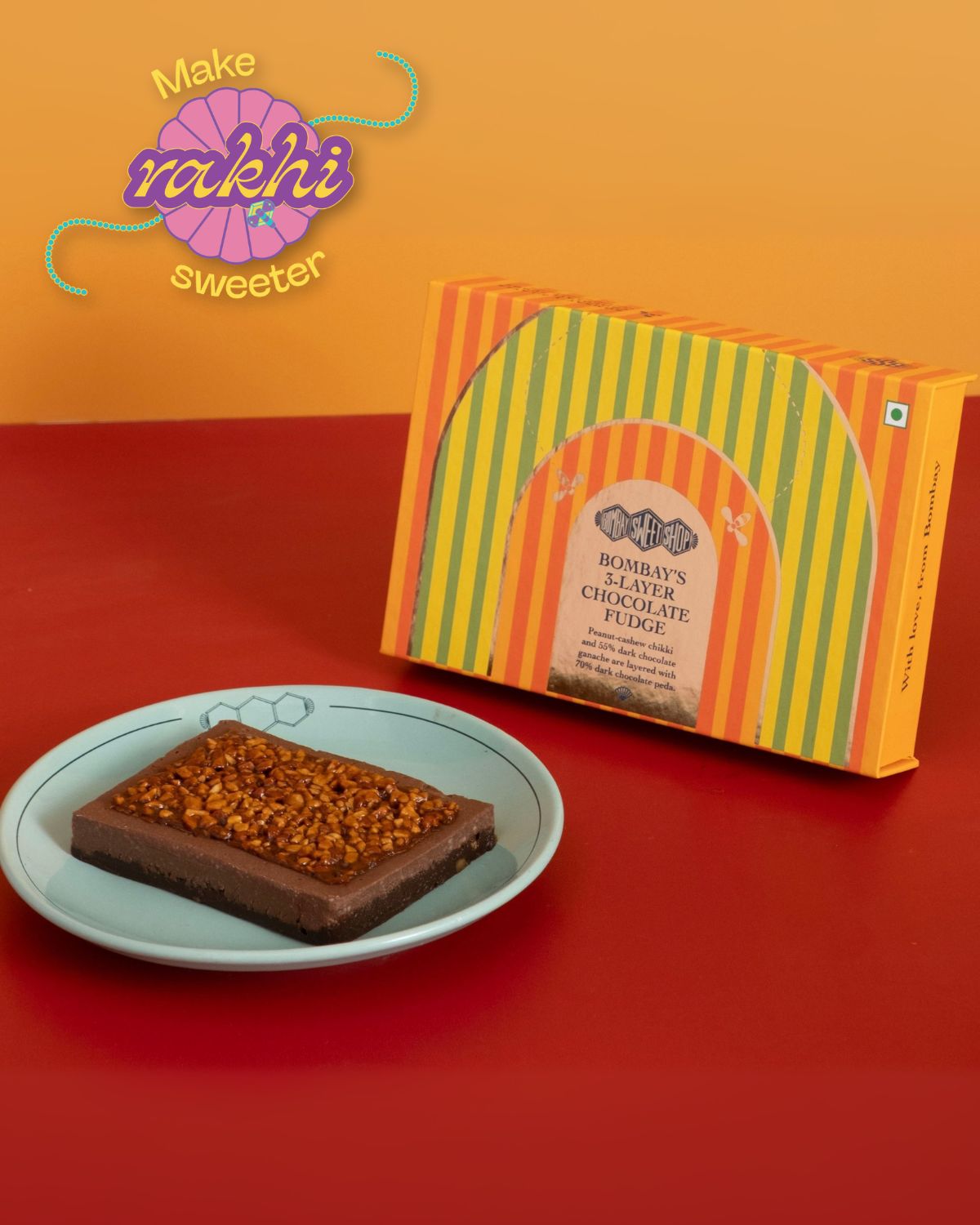 Bombay's 3-Layer Chocolate Fudge