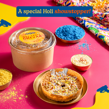 Dry Fruit Ghevar with Thandai Rabdi