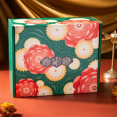 Large Green Diwali Gift Box