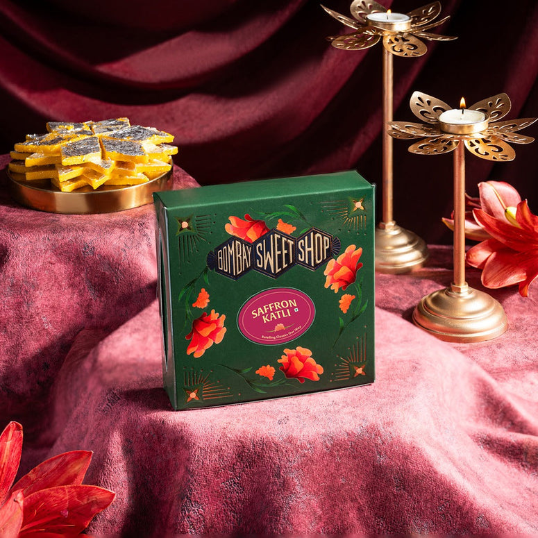 Saffron Kaju Katli in Festive Box