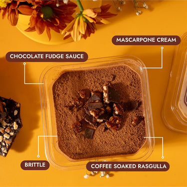 Dark Chocolate Rasgulla Tiramisu