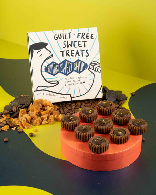 Guilt-free Sweet Treats - Dark Chocolate & Coffee Barfi - Box of 9