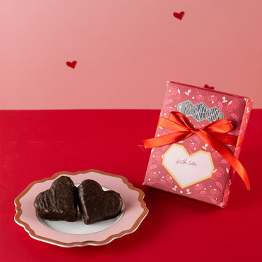 Heart Shaped Dark Chocolate Biscoff Fudge