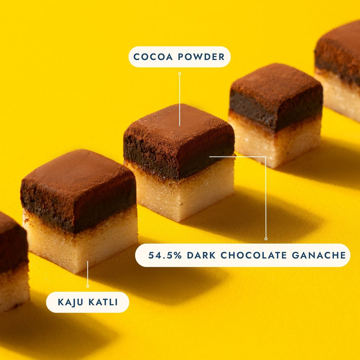 Indie Bites - 54.5% Dark Chocolate Kaju Katli