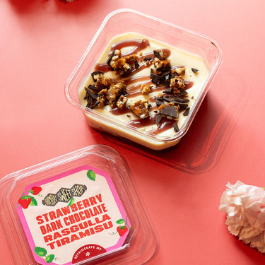 Strawberry Dark Chocolate Rasgulla Tiramisu