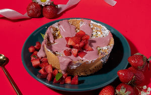  Strawberry Ghevar Tart with Rabdi