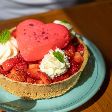 Valentine's Special - Strawberry Ghevar Tart (Mumbai Only)